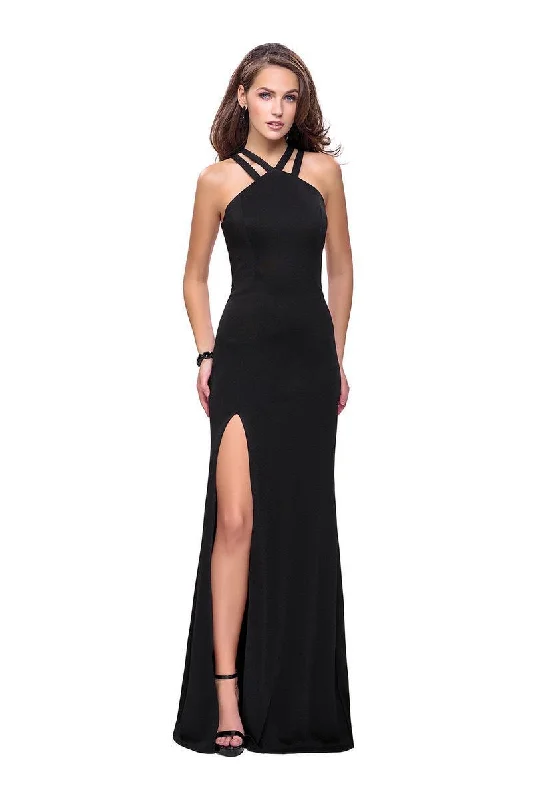 La Femme 25883 - High Halter Sheath Dress