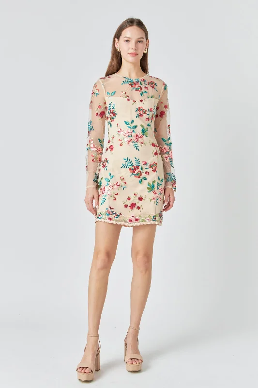 Endless Rose - Floral Embroidered Dress
