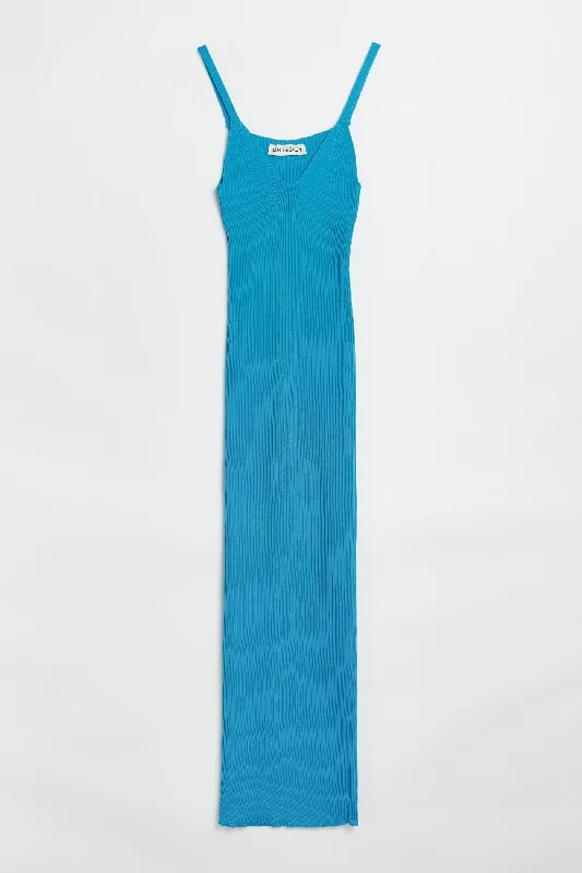 KNITTED SINGLET DRESS (CIRCUIT BLUE)