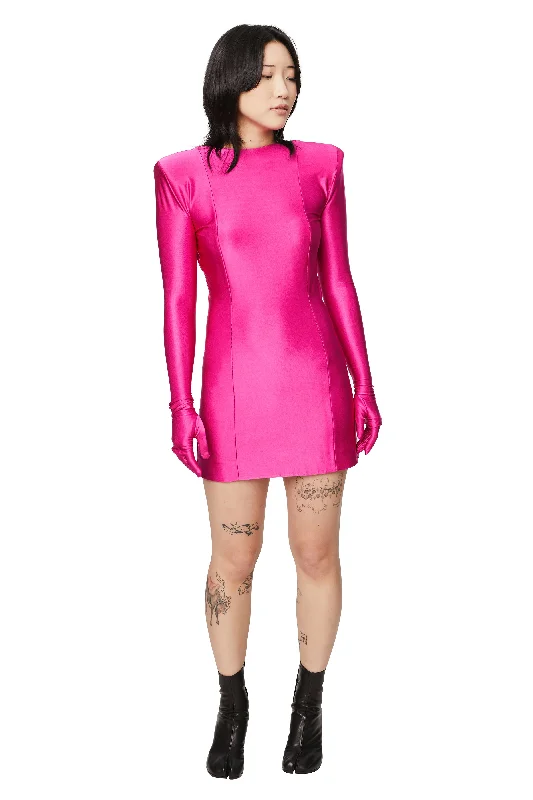 Diva Styling Dress with Gloves (Hot Pink)