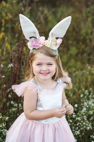 Great Pretenders Dress - Woodland Bunny with Headpiece, Size 5-6