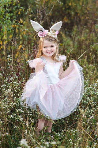 Great Pretenders Dress - Woodland Bunny with Headpiece, Size 3-4