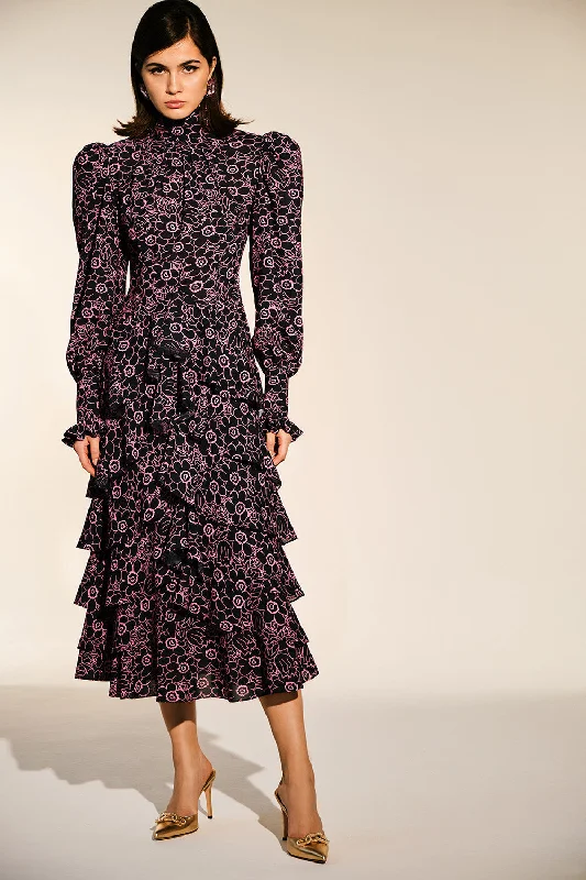 Allia Turtleneck Dress | Light Rose