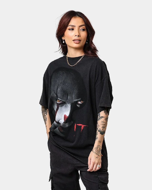 American Thrift X IT IT Movie Vintage T-Shirt Black Wash Anti-Pilling Machine Wash Handmade