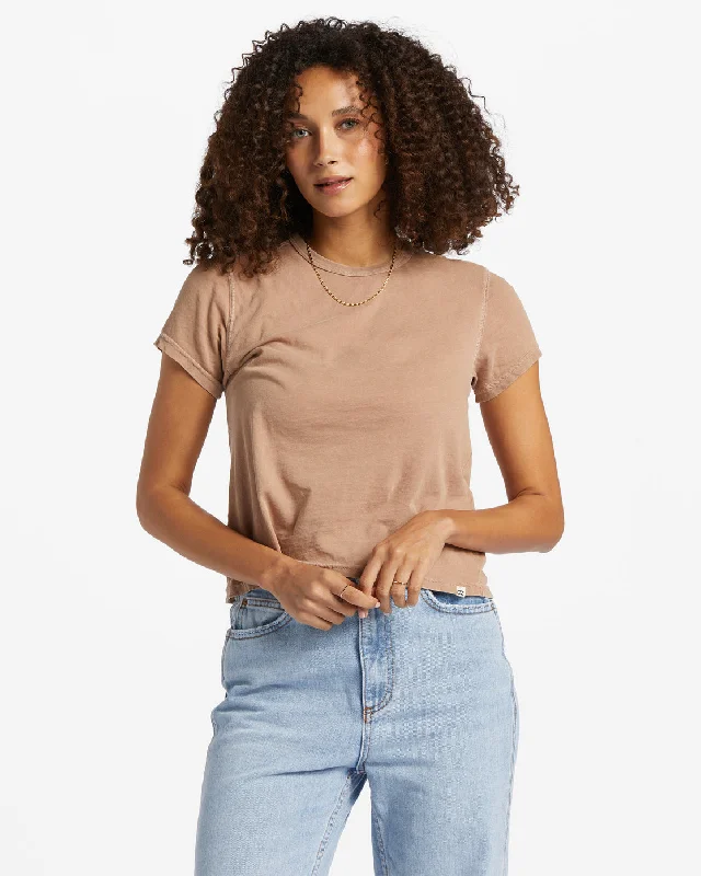Better Then Basic T-Shirt - Stone Solid Print Embellished
