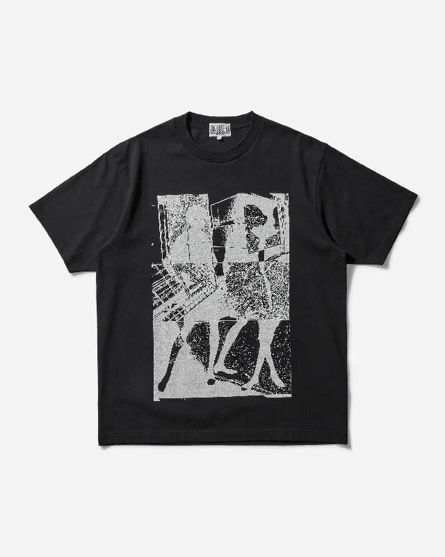 Men's MD Ghost Dance T-Shirt Black Zippered Buttoned Snapped