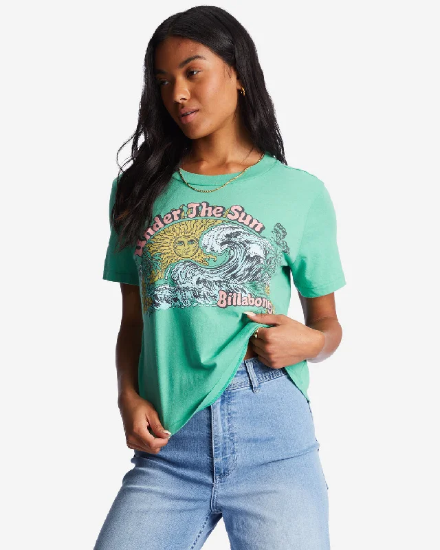 Choppy Waters T-Shirt - Sweet Grass Satin Blend Silk Blend Wool Blend