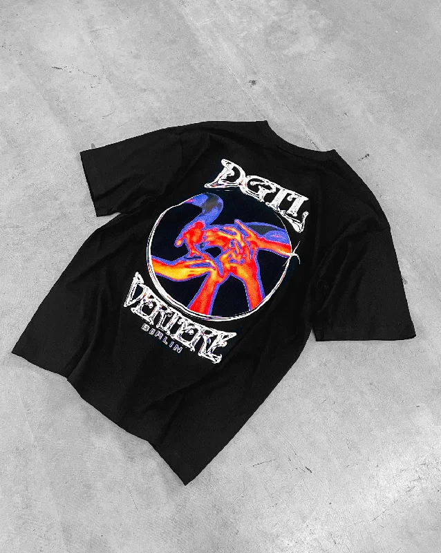 DGTL X VERTERE LUNAR T-SHIRT - BLACK Basic T-Shirt Crew Neck Short Sleeve