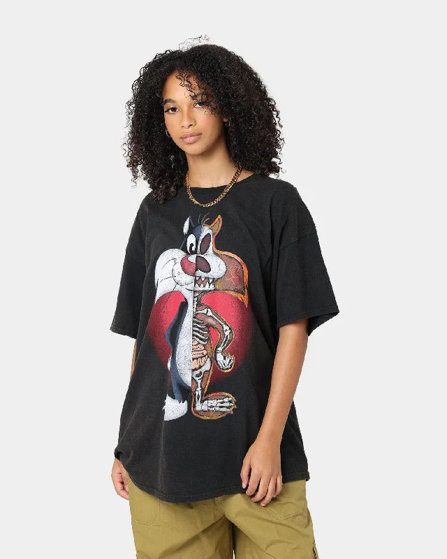 Goat Crew X Looney Tunes Sylvester Vintage T-Shirt Black Wash Elegant Classic Vintage