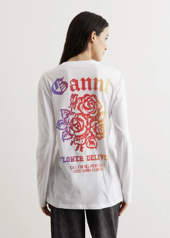Light Cotton Jersey Long-Sleeve T-Shirt Fleece Nylon Spandex