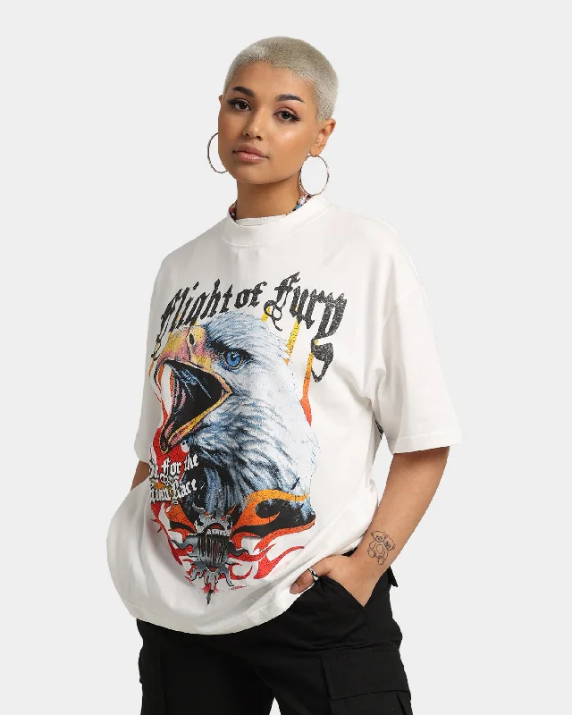 Loiter Fury Vintage T-Shirt Off White Graphic Embroidered Appliqued