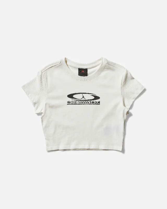 Women's Travis Scott Slim T-Shirt Sail Real Fur Shearling Chenille
