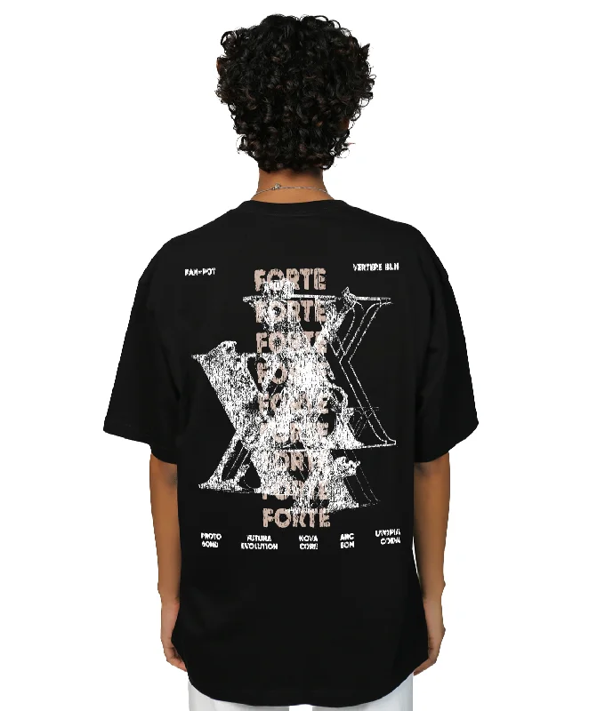 PAN-POT FORTE T-SHIRT - BLACK Elasticated Padded Insulated