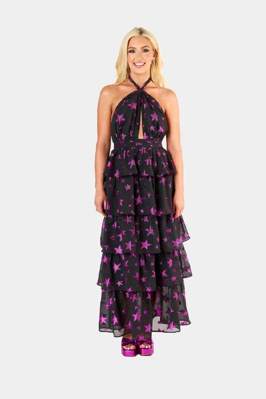 Talia Halter Long Dress - Celestial Tunics Evening elegant