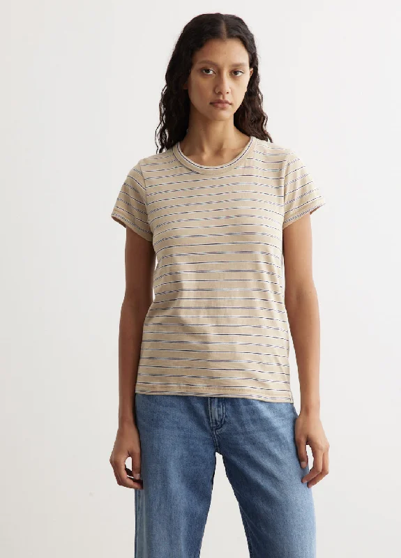 The Slub Stripe T-Shirt Lace Blend Ribbed Blend Corduroy Blend
