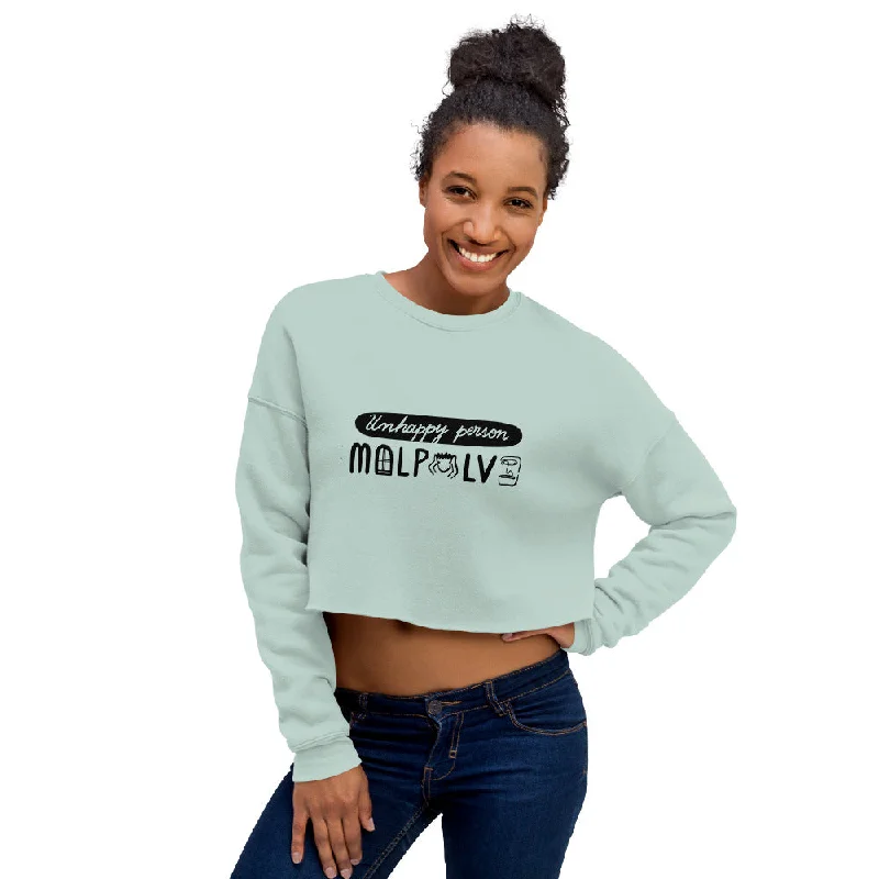 Crop Sweatshirt Mal Polvo Hoodie with Camouflage Military Edgy