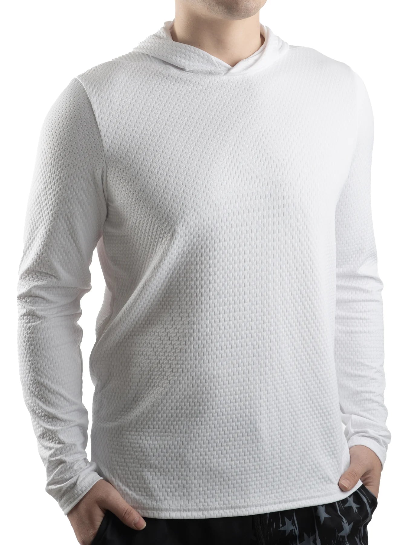 "Super Cool" Illusion Mesh Sun Block Hoodie 672IMHW Hoodie with Print Artistic Unique