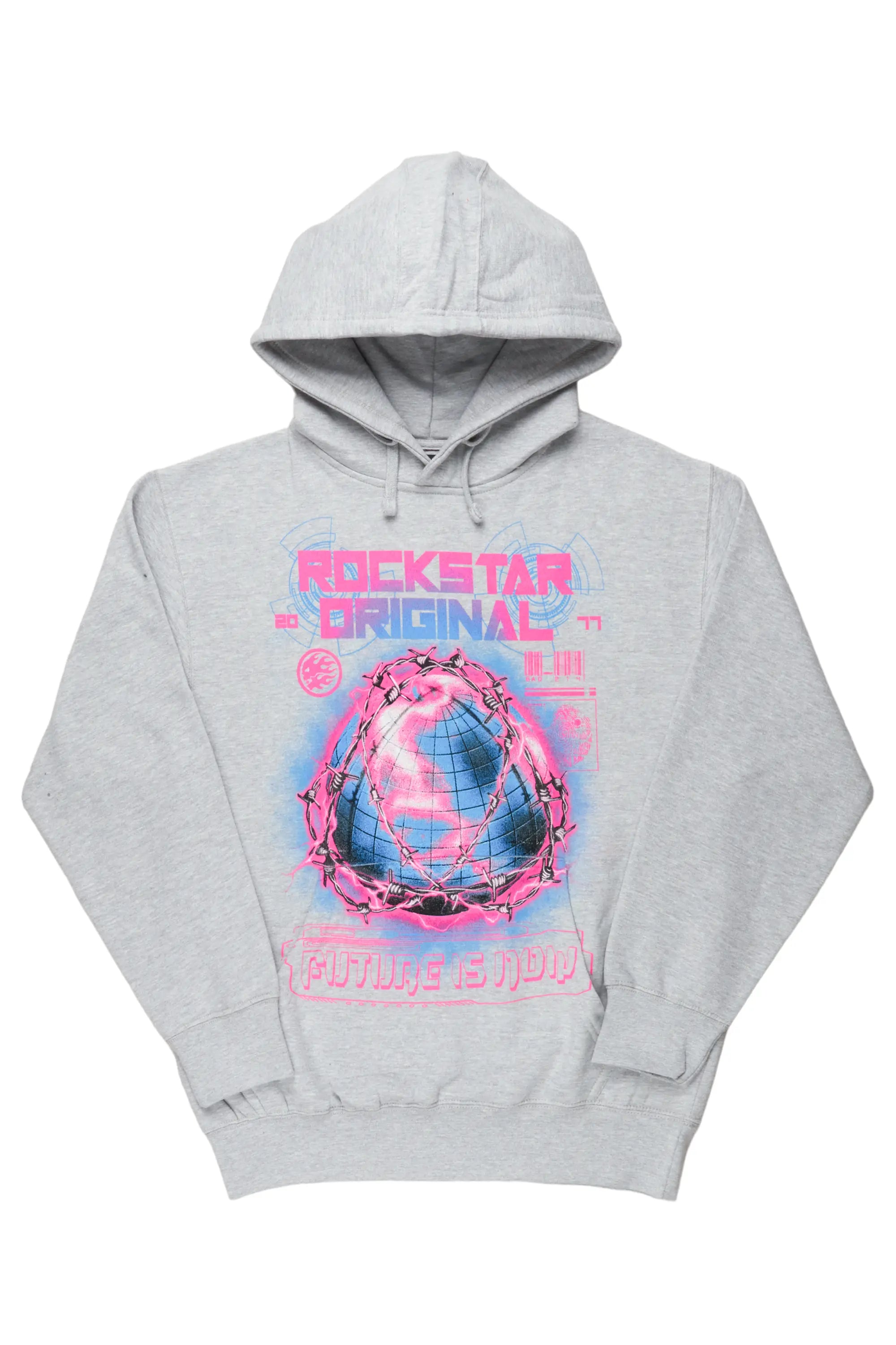 Kamari Grey Oversized Hoodie Hoodie Dress Longline Feminine