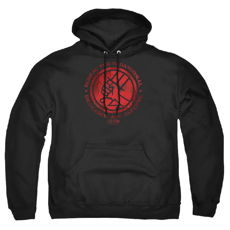 Hellboy 2 The Golden Army Bprd Logo - Pullover Hoodie Elbow Length Sleeve