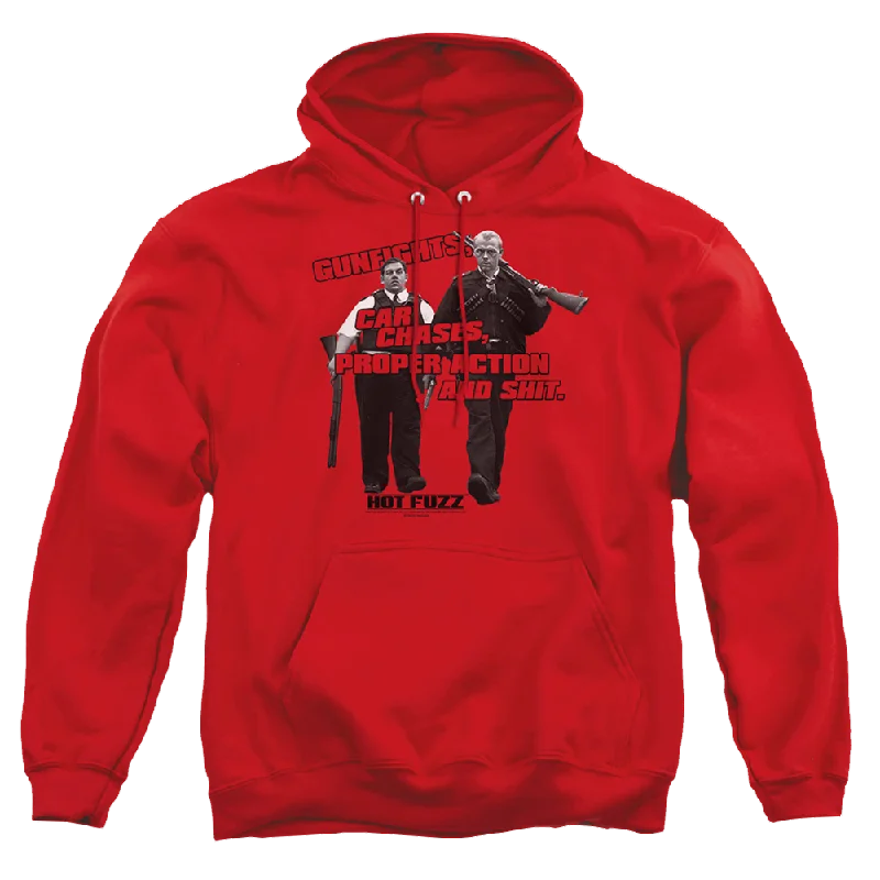 Hot Fuzz Days Work - Pullover Hoodie Batwing Sleeve Top