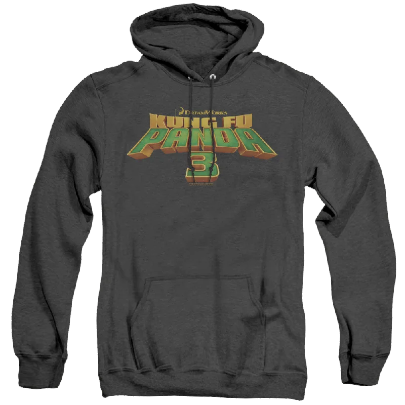 Kung-Fu Panda Logo - Heather Pullover Hoodie Puff Sleeve Stylish