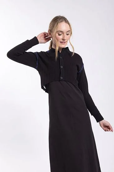 STITCH RIBBED CARDIGAN Wool Fabric Cashmere Fabric Tweed Fabric