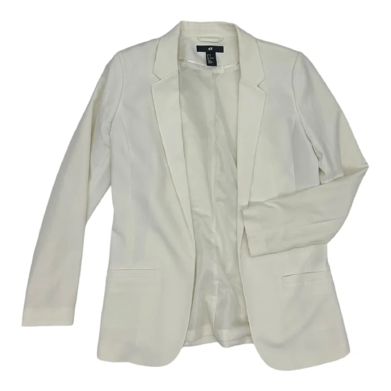 Blazer By H&M In Cream, Size:M Women's Print Jacket