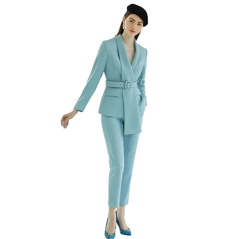 Celebrity Tailored Women Pants Suits Prom Party Wear Blazer For Wedding Straight Trousers 2 Pieces Winter Women's Blazer